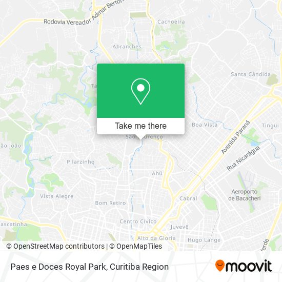 Paes e Doces Royal Park map