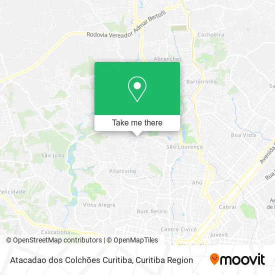 Atacadao dos Colchões Curitiba map