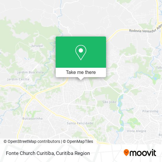 Fonte Church Curitiba map