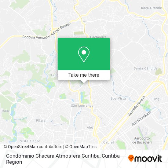 Condominio Chacara Atmosfera Curitiba map