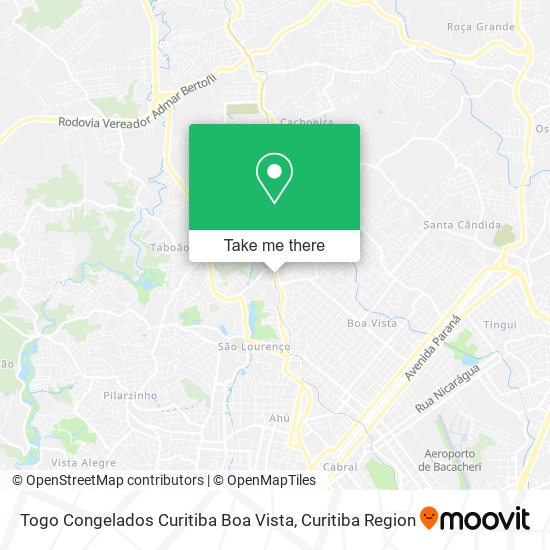 Mapa Togo Congelados Curitiba Boa Vista