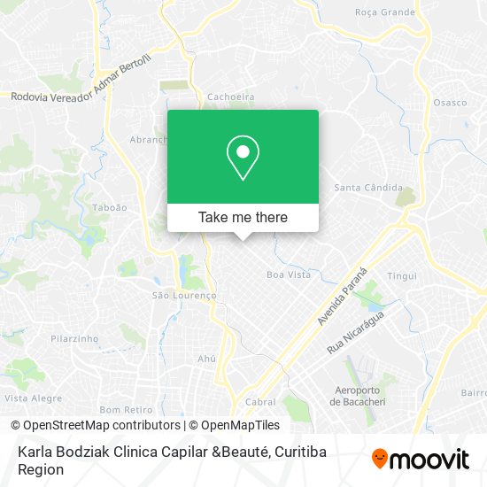 Mapa Karla Bodziak Clinica Capilar &Beauté