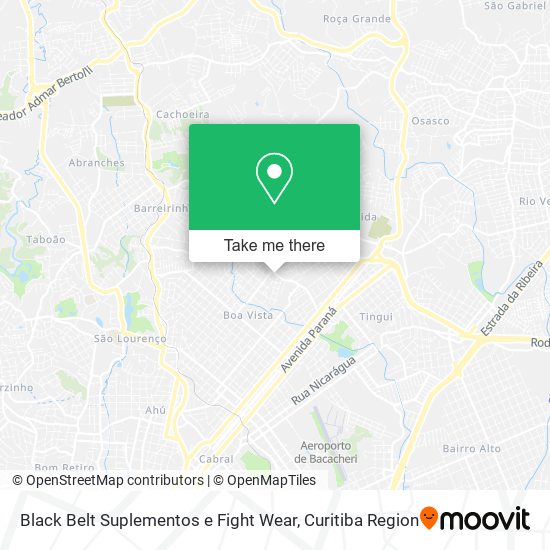 Black Belt Suplementos e Fight Wear map