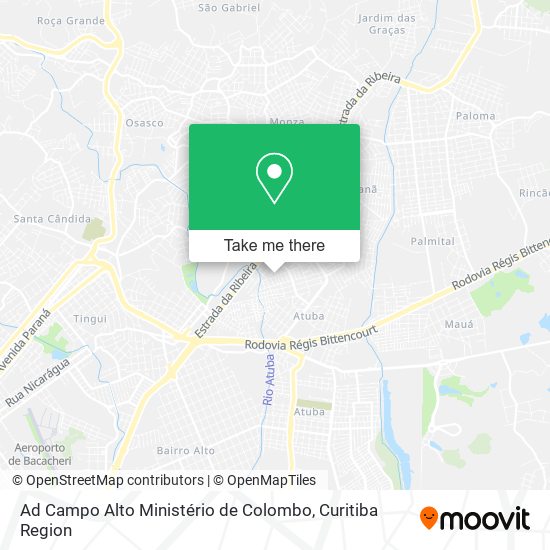 Ad Campo Alto Ministério de Colombo map