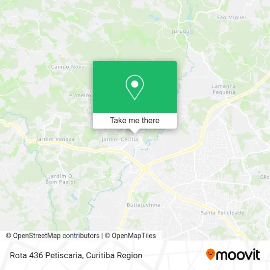 Rota 436 Petiscaria map