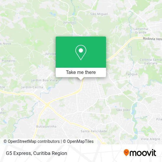 G5 Express map