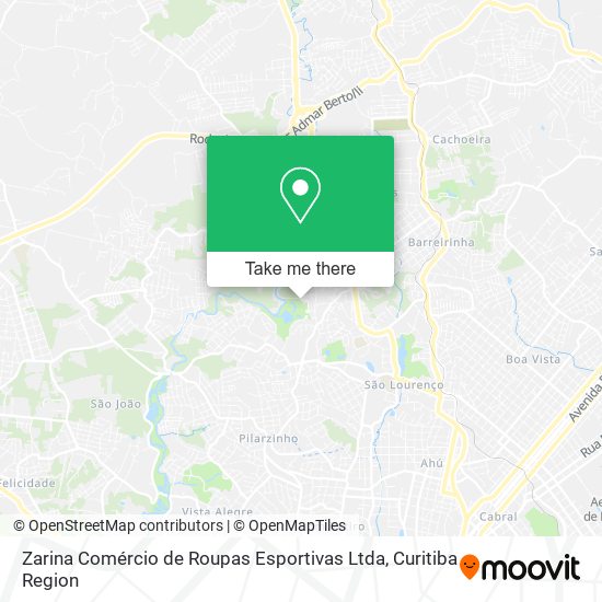 Zarina Comércio de Roupas Esportivas Ltda map