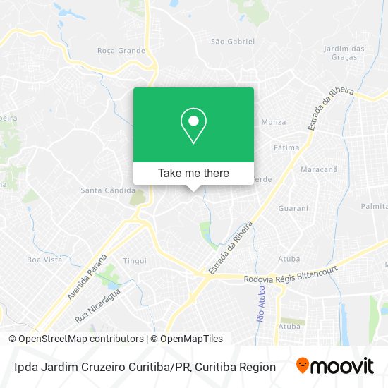 Ipda Jardim Cruzeiro Curitiba / PR map