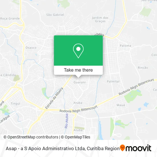 Asap - a S Apoio Administrativo Ltda map