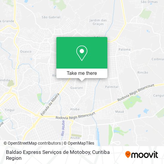 Mapa Baldao Express Serviços de Motoboy