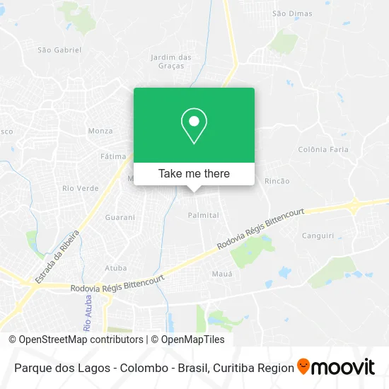 Parque dos Lagos - Colombo - Brasil map