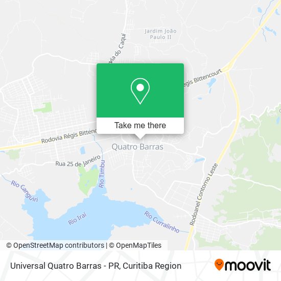 Universal Quatro Barras - PR map