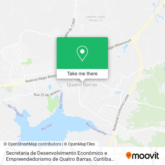 Secretaria de Desenvolvimento Econômico e Empreendedorismo de Quatro Barras map