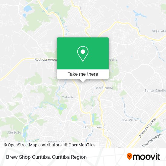 Mapa Brew Shop Curitiba