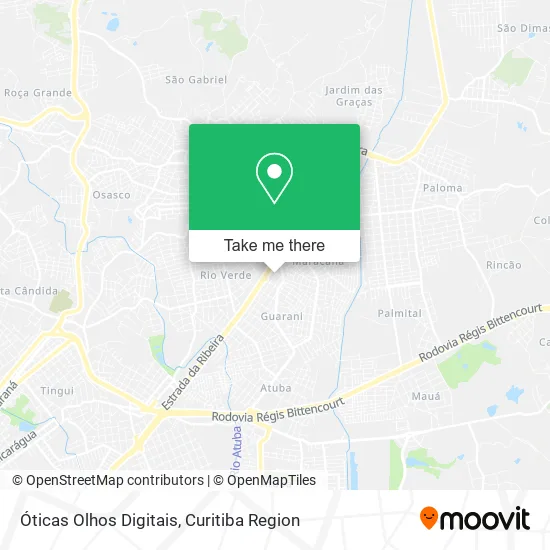 Óticas Olhos Digitais map