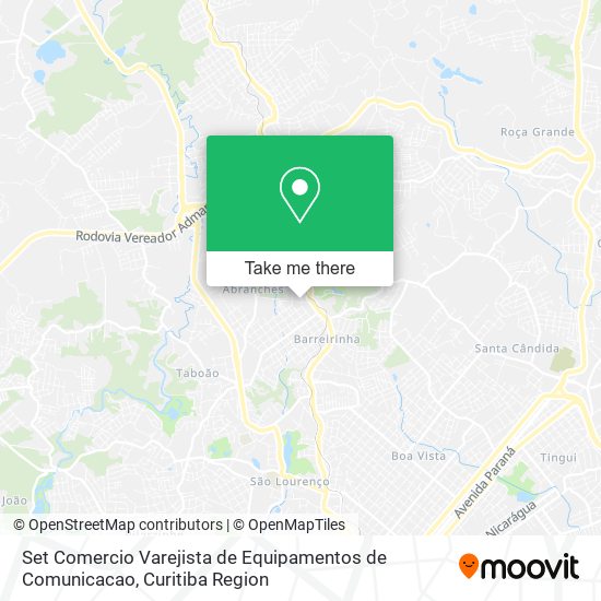 Set Comercio Varejista de Equipamentos de Comunicacao map