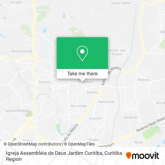 Igreja Assembléia de Deus Jardim Curitiba map