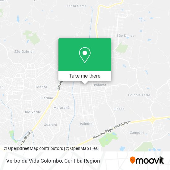 Verbo da Vida Colombo map