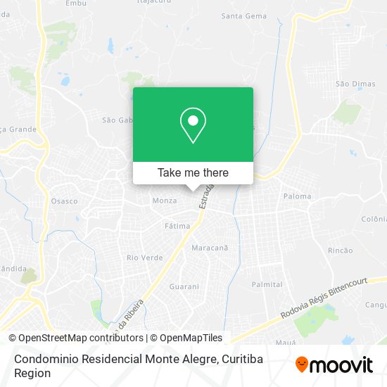 Mapa Condominio Residencial Monte Alegre