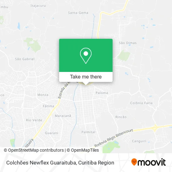 Colchões Newflex Guaraituba map