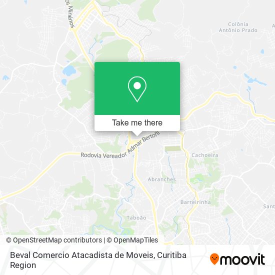 Mapa Beval Comercio Atacadista de Moveis