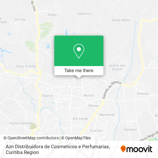 Azn Distribuidora de Cosmeticos e Perfumarias map