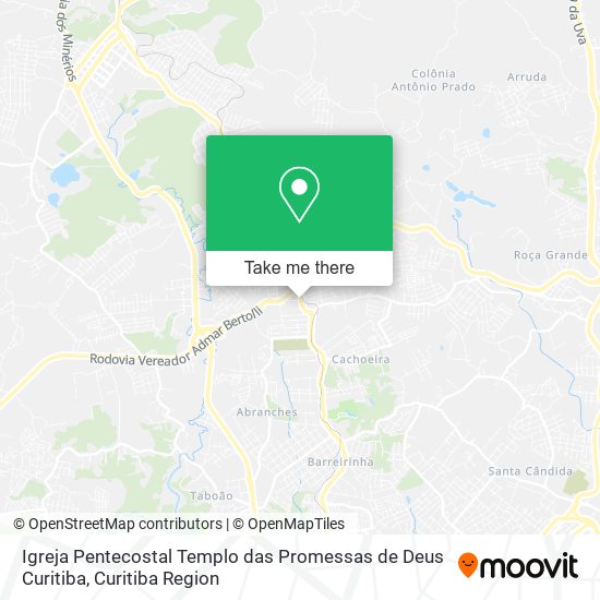 Igreja Pentecostal Templo das Promessas de Deus Curitiba map