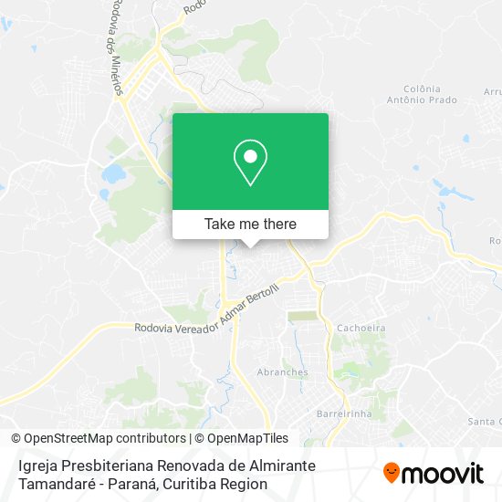 Igreja Presbiteriana Renovada de Almirante Tamandaré - Paraná map