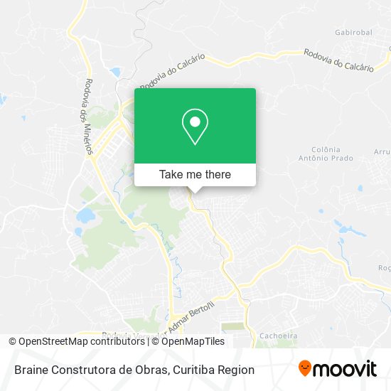 Mapa Braine Construtora de Obras