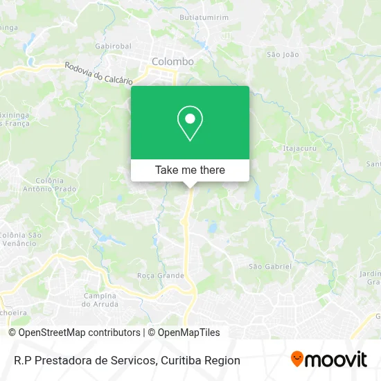 R.P Prestadora de Servicos map