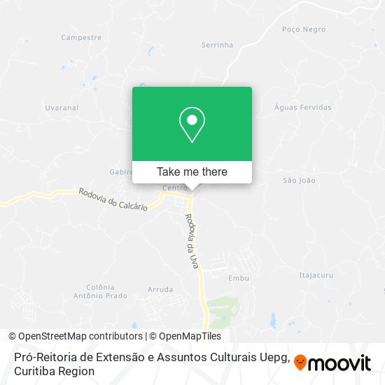 Pró-Reitoria de Extensão e Assuntos Culturais Uepg map