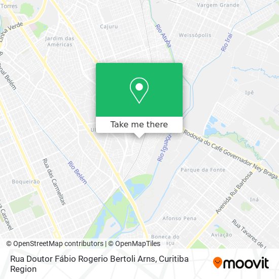 Rua Doutor Fábio Rogerio Bertoli Arns map