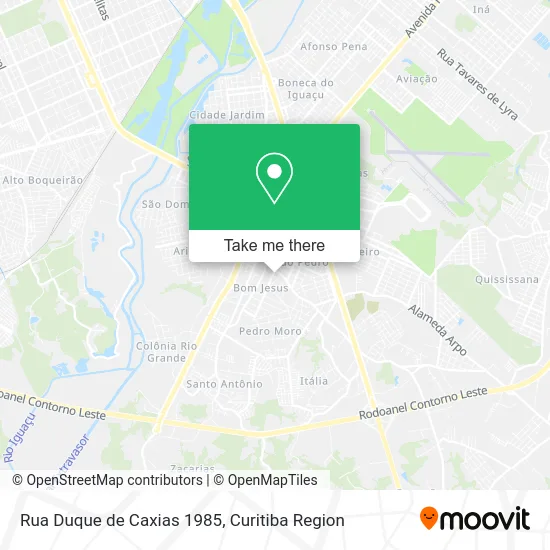 Rua Duque de Caxias 1985 map