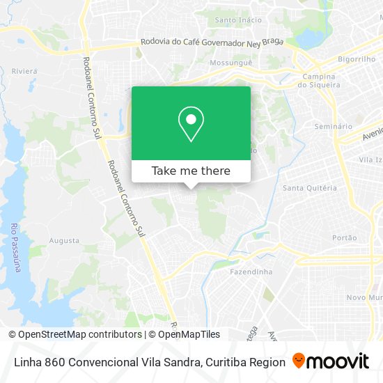 Linha 860 Convencional Vila Sandra map