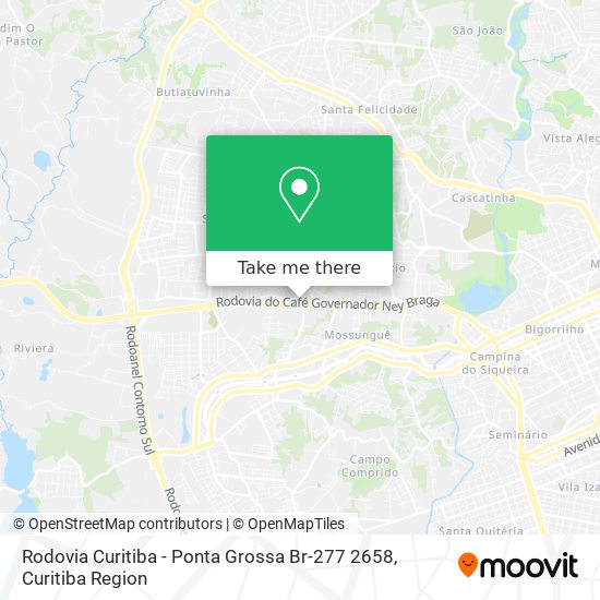 Rodovia Curitiba - Ponta Grossa Br-277 2658 map