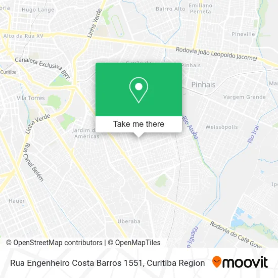Rua Engenheiro Costa Barros 1551 map