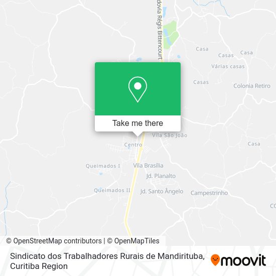 Sindicato dos Trabalhadores Rurais de Mandirituba map