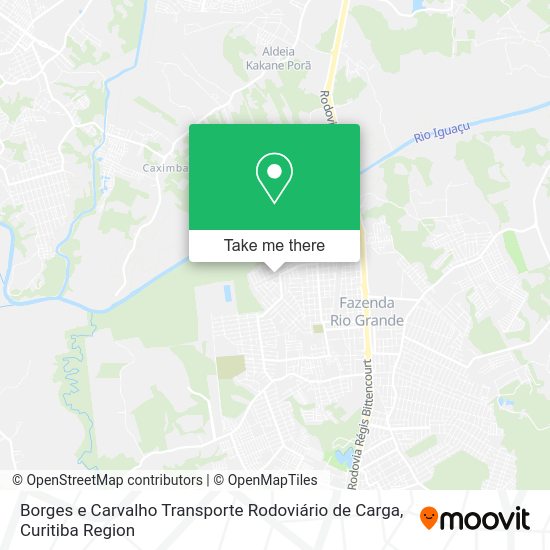 Borges e Carvalho Transporte Rodoviário de Carga map