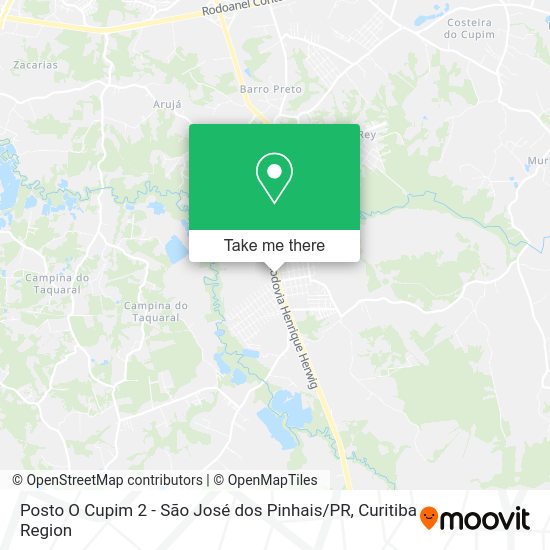 Posto O Cupim 2 - São José dos Pinhais / PR map