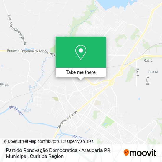 Partido Renovação Democratica - Araucaria PR Municipal map