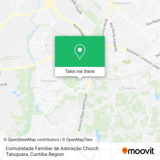 Comunidade Familiar de Adoração Church Tatuquara map
