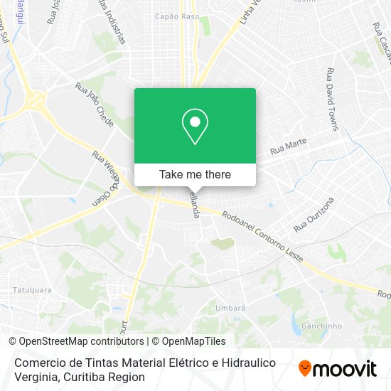 Comercio de Tintas Material Elétrico e Hidraulico Verginia map