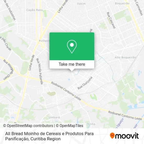 All Bread Moinho de Cereais e Produtos Para Panificação map