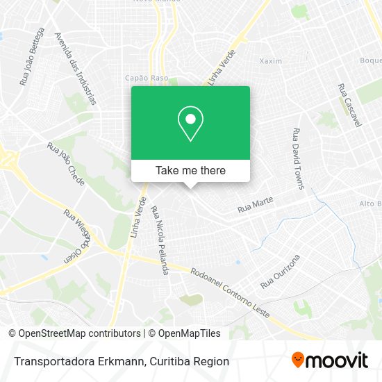 Transportadora Erkmann map