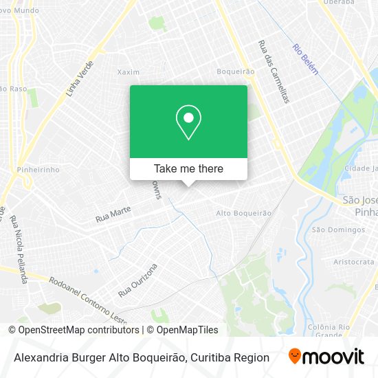 Alexandria Burger Alto Boqueirão map