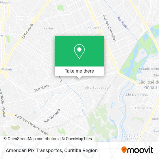 American Pix Transportes map