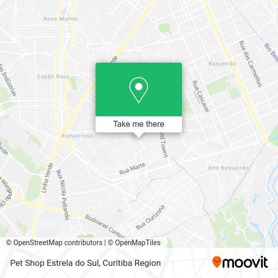Pet Shop Estrela do Sul map