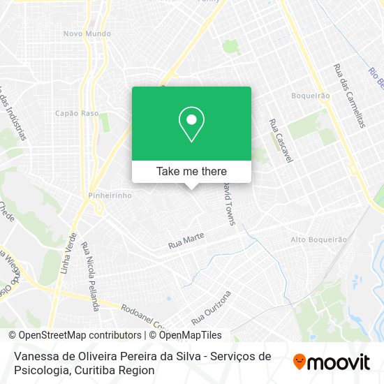 Vanessa de Oliveira Pereira da Silva - Serviços de Psicologia map