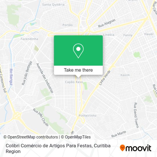 Colibri Comércio de Artigos Para Festas map