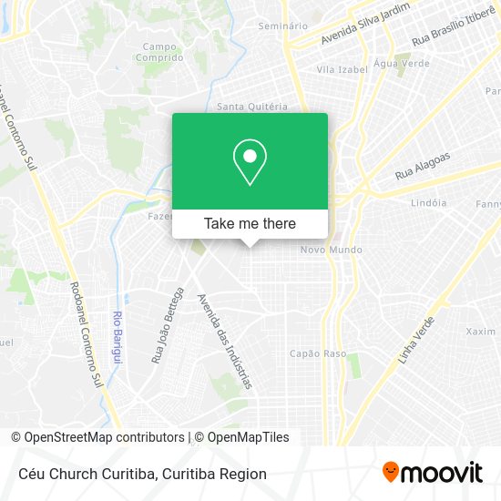 Céu Church Curitiba map